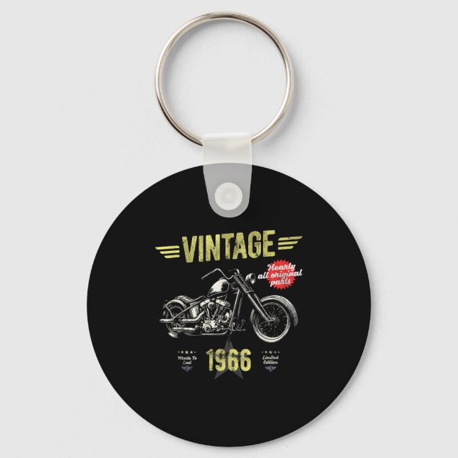 Vintage Classic Född 1966 60-årsdag Nyckelring (Framsida)