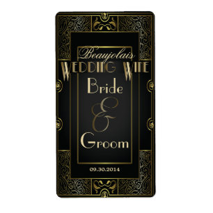 Vintage Classic Gatsby Stil Bröllop Vin Fraktsedel