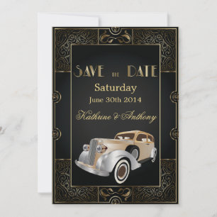 Vintage Classic Gatsby Stil Spara datumet
