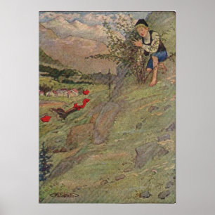 Vintage Classic Heidi of the Alpernas Poster