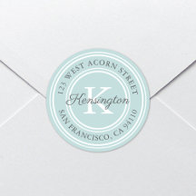 Vintage Classic Monogram | Cirkulär adressetikett