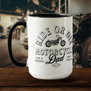 Vintage Classic Motorcycle Pappa Gift från Kids Mugg
