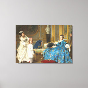 Vintage Classic Painting of Sassy Girl with Fläkt Canvastryck