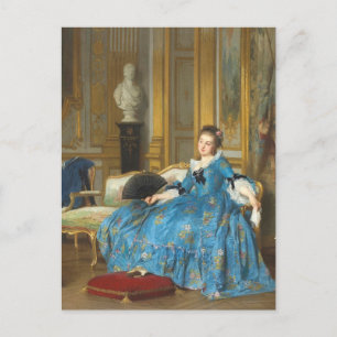 Vintage Classic Painting of Sassy Girl with Fläkt Vykort
