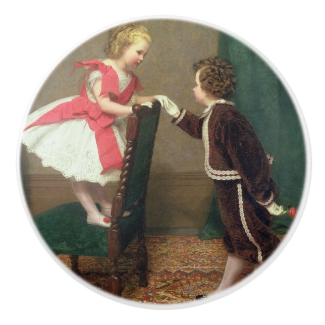 Vintage Classic Painting of Victorian Children Knopp (Framsidan)