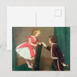 Vintage Classic Painting of Victorian Children Vykort