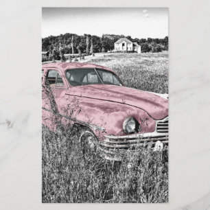 Vintage Classic Rosa Car