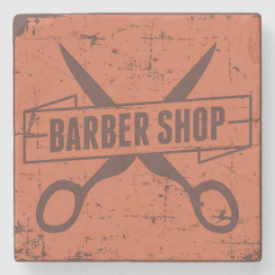 Vintage Classic Rustic Barber Shop Stenunderlägg