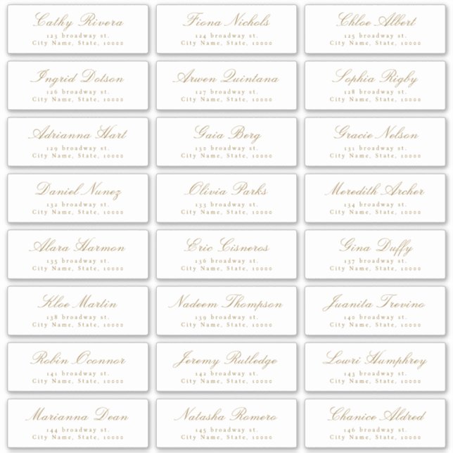 Vintage Classic Script Bröllop Guest Address Label Klistermärken (Framsida)