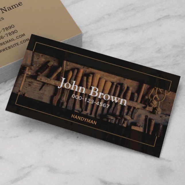 Vintage Classic Verktyg Handyman Carpenter Visitkort (Skapare uppladdad)