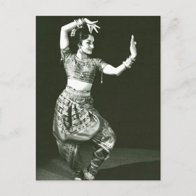 Vintage Classical Indian Dancer Vykort (Framsida)