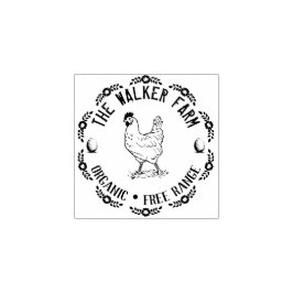 Vintage Classical ⎢ Personlig Egg Rubber Frimärke Stämpel