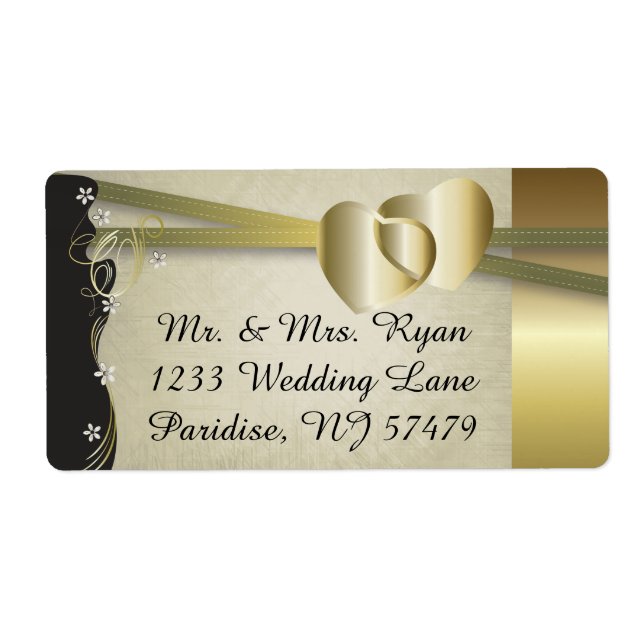 Vintage Classy Guld Heart Fraktsedel (Framsidan)