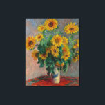 Vintage Claude Monet Bouquet av solblommor Canvastryck<br><div class="desc">Ett vackert avtryck av "Bouquet of Sunblommor",  en målning som skapades 1880 av Fransk Impressionist målare Claude Monet (1840-1926).</div>