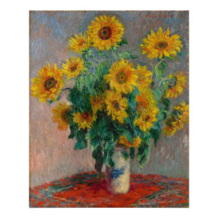 Vintage Claude Monet Bouquet Fototryck