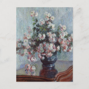 Vintage Claude Monet Chrysanthemums Vykort
