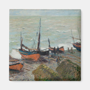 Vintage Claude Monet Fiskebåtar Magnet
