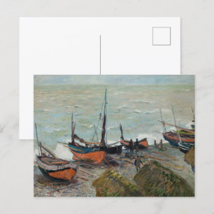 Vintage Claude Monet Fiskebåtar Vykort