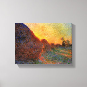 Vintage Claude Monet Grainstacks Canvastryck