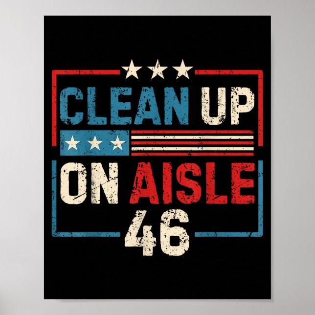 Vintage Clean Up In Aisle 46 American  Poster (Framsidan)