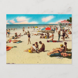 Vintage Clearwater Beach, Florida Travel Postcard Vykort