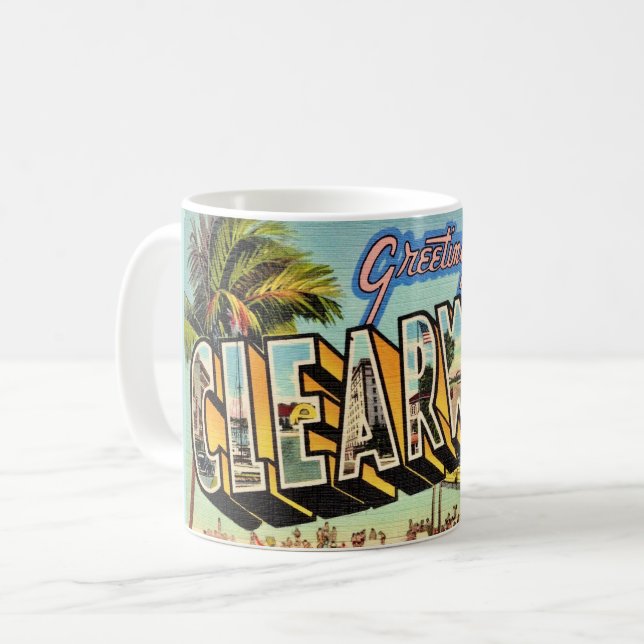 Vintage Clearwater Florida Kaffemugg (Framsida vänster)