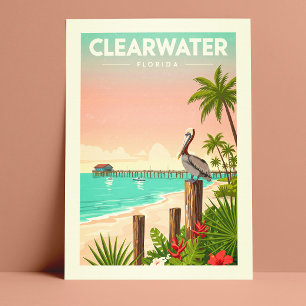 Vintage Clearwater Florida Vykort