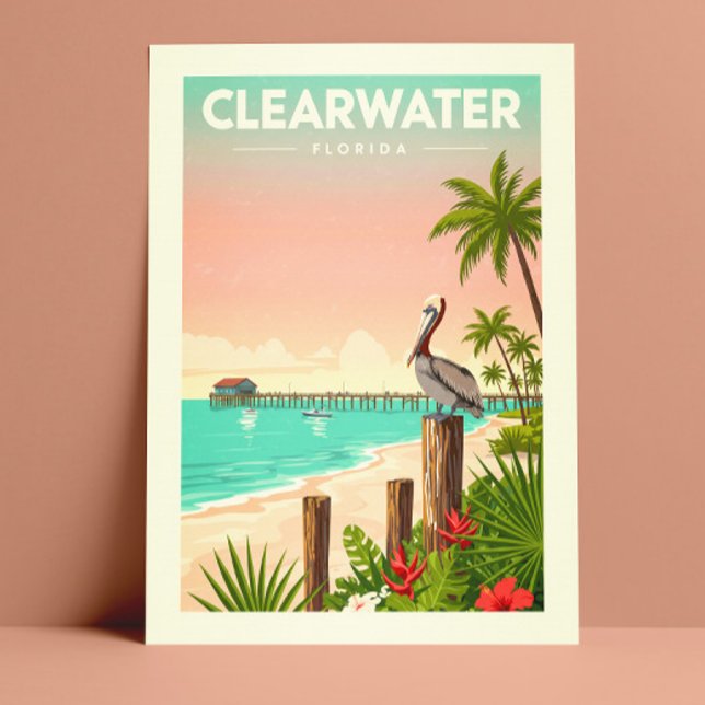 Vintage Clearwater Florida Vykort (Skapare uppladdad)