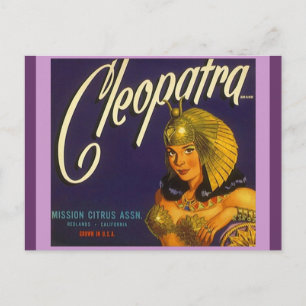 Vintage Cleopatra Producerar vykort för Låda