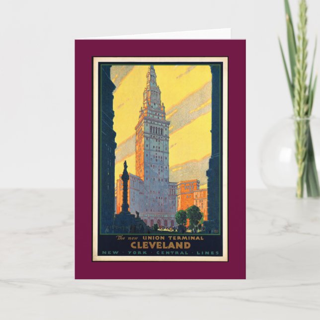 Vintage Cleveland Kort (Framsida)