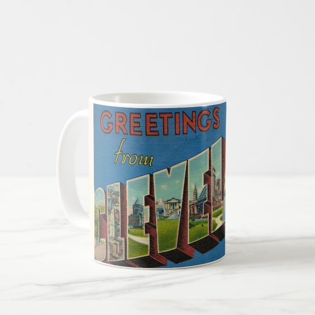 Vintage Cleveland Ohio Mugg (Framsida vänster)
