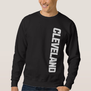 Vintage Cleveland USA Hometown Pride Varsity Cleve Lång Ärmad Tröja