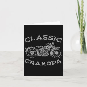 Vintage Clic Grandpa Rolig Grafik för Motorcykel M Kort
