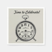 Vintage Clock Napkins