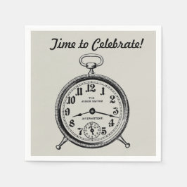 Vintage Clock Napkins Pappersservett