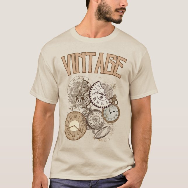 Vintage Clock T-Shirt (Framsida)