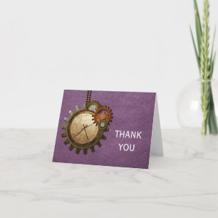 Vintage Clock Tack, Lila Tack Kort