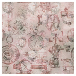 Vintage Clocks Steampunk Ephemera Decoupage Tyg