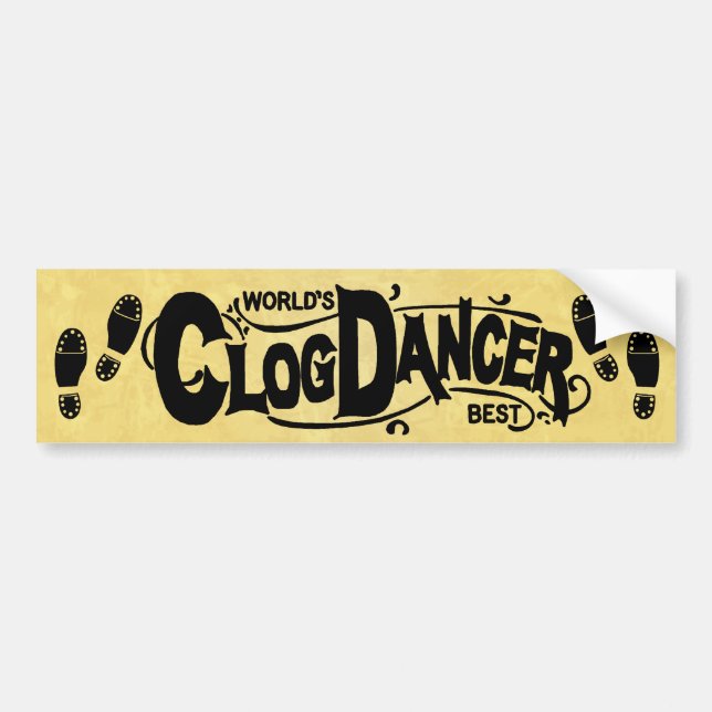 Vintage Clog Dancer Clogg Bildekal (Framsidan)
