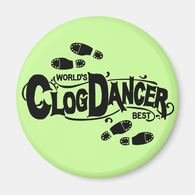 Vintage Clog Dancer Clogg Magnet (Framsidan)
