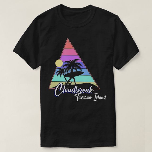 Vintage Cloudbrott Fiji Surfing T Shirt (Design framsida)