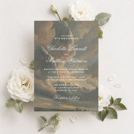 Vintage Cloudscape Fine Art Wedding Invitation Inbjudningar