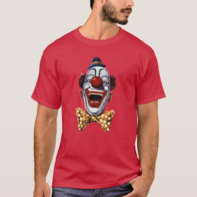 Vintage Clown Ansikte T Shirt (Framsida)