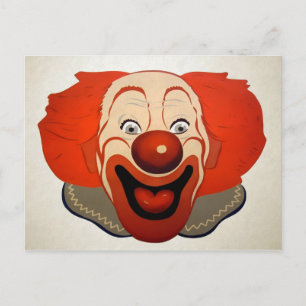 Vintage Clown Ansikte Vykort