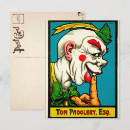 Vintage Clown Art Postkort Vykort