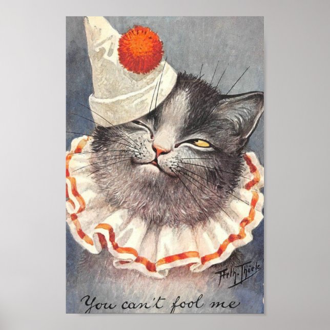 Vintage Clown Cat Poster (Framsidan)