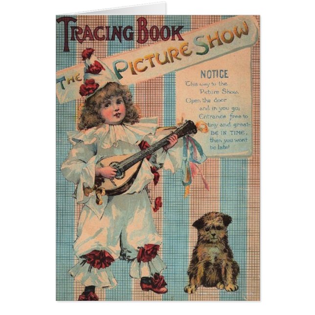 Vintage Clown Child Hälsningskort (Framsidan)