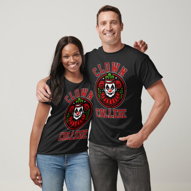 Vintage Clown College T Shirt (Unisex)