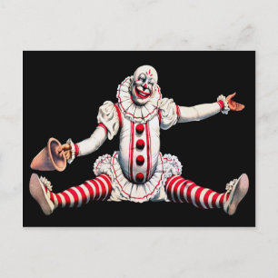 Vintage Clown Vykort