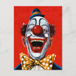 Vintage Clown Vykort